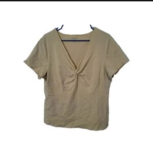 Lane Bryant Yellow Short Sleeve Top